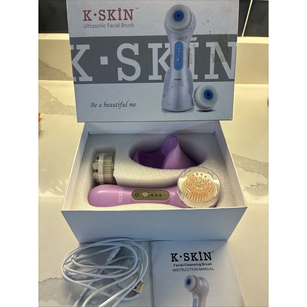 NEW Open Box K-Skin Ultrasonic Facial Brush Cleansing Brush